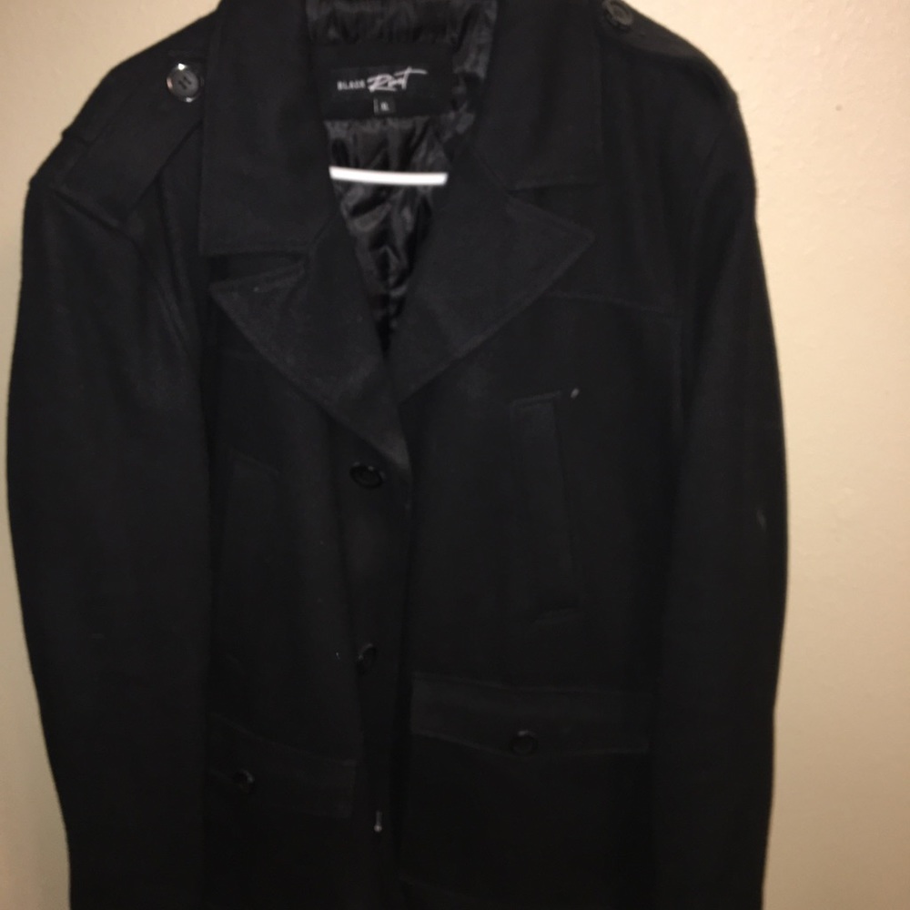 Black Rivet Pea Coat